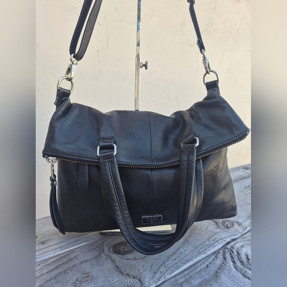 FOSSIL DAWSON LEATHER FOLD-OVER BAG - Picture 2 of 7